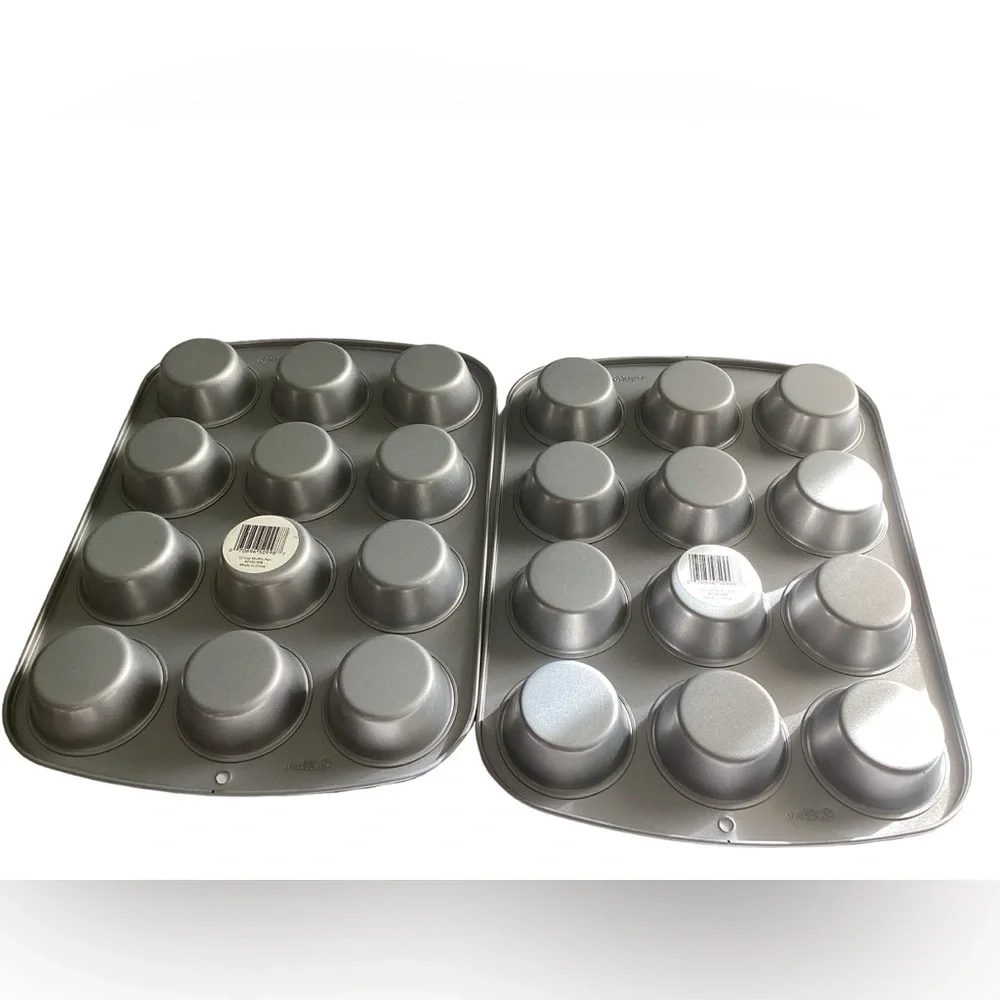 NWT! 2 Heavy Duty Premium Wilton 24 Cup Cake Muffin Pans